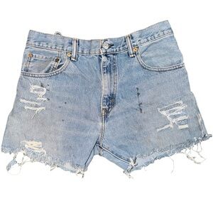 Distressed Levi’s Denim Women Shorts 32” waist‎